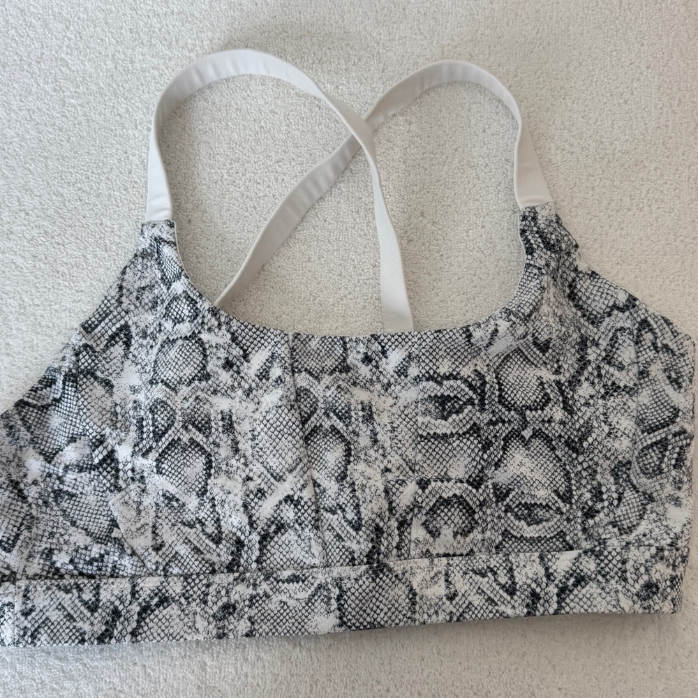 Soulcycle Snakeskin Print Sports Bra